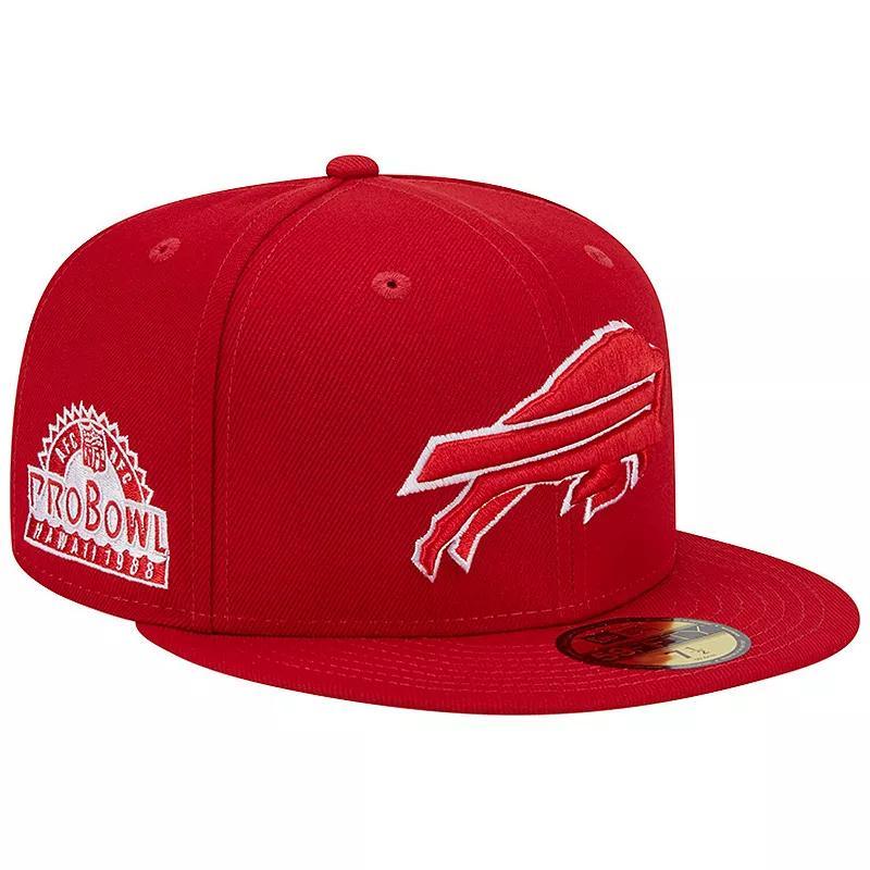 Mens New Era Scarlet Buffalo Bills 1998 Hawaii Pro Bowl Main Patch 59FIFTY Fitted Hat Product Image