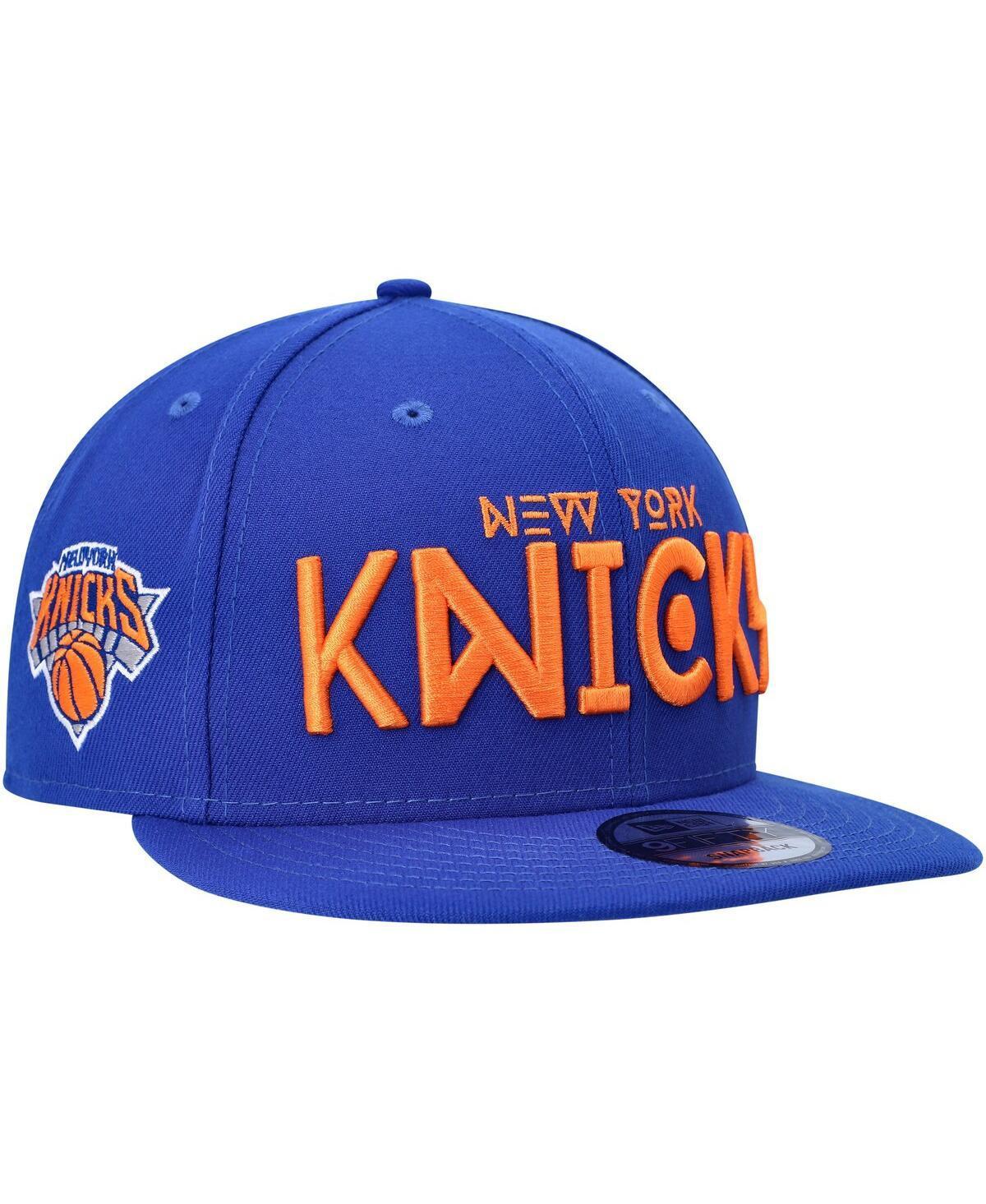 Mens New Era Blue New York Knicks Rocker 9FIFTY Snapback Hat Product Image