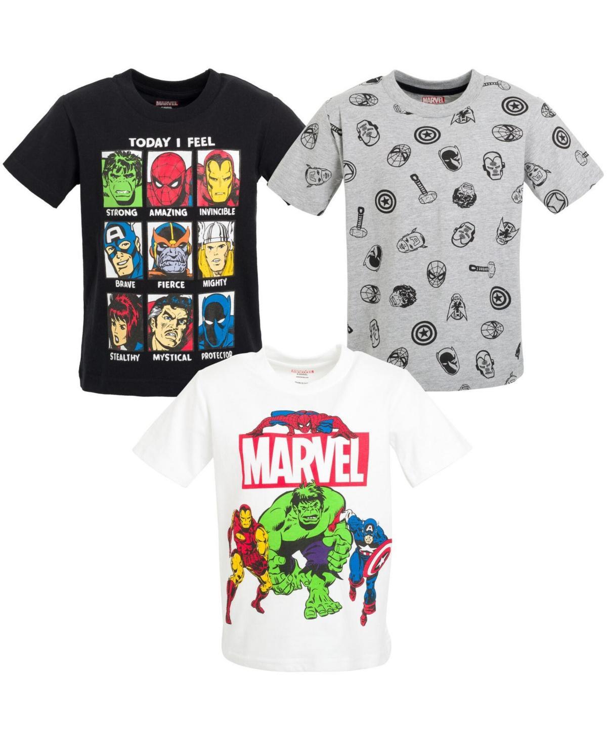 Marvel Avengers Spider-Man Iron Man Thor 3 Pack T-Shirts Toddler to Big Kid Product Image