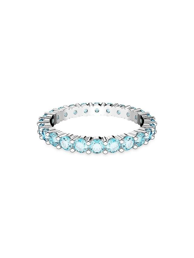 Womens Matrix Rhodium-Plated & Crystal Eternity Band Product Image