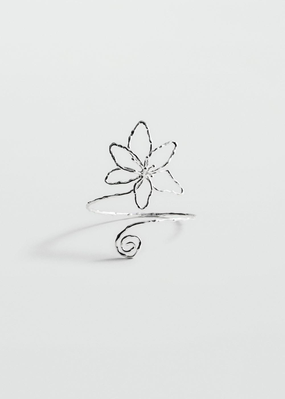 MANGO - Irregular flower bracelet - One size - Women Product Image