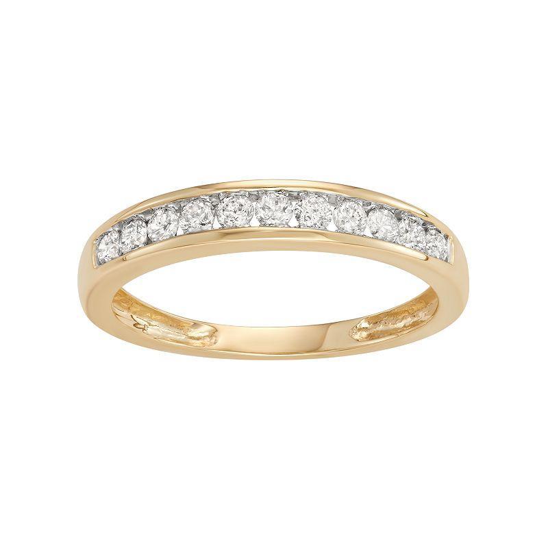 10k Gold 1/4 Carat T.W. Diamond Wedding Ring, Womens White Product Image