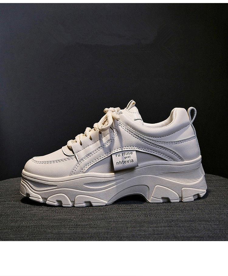 Faux-Leather  Platform Sneakers Product Image