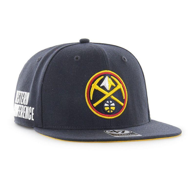 Mens 47 Navy Denver Nuggets Sure Shot Captain Snapback Hat, Nug Blue Product Image