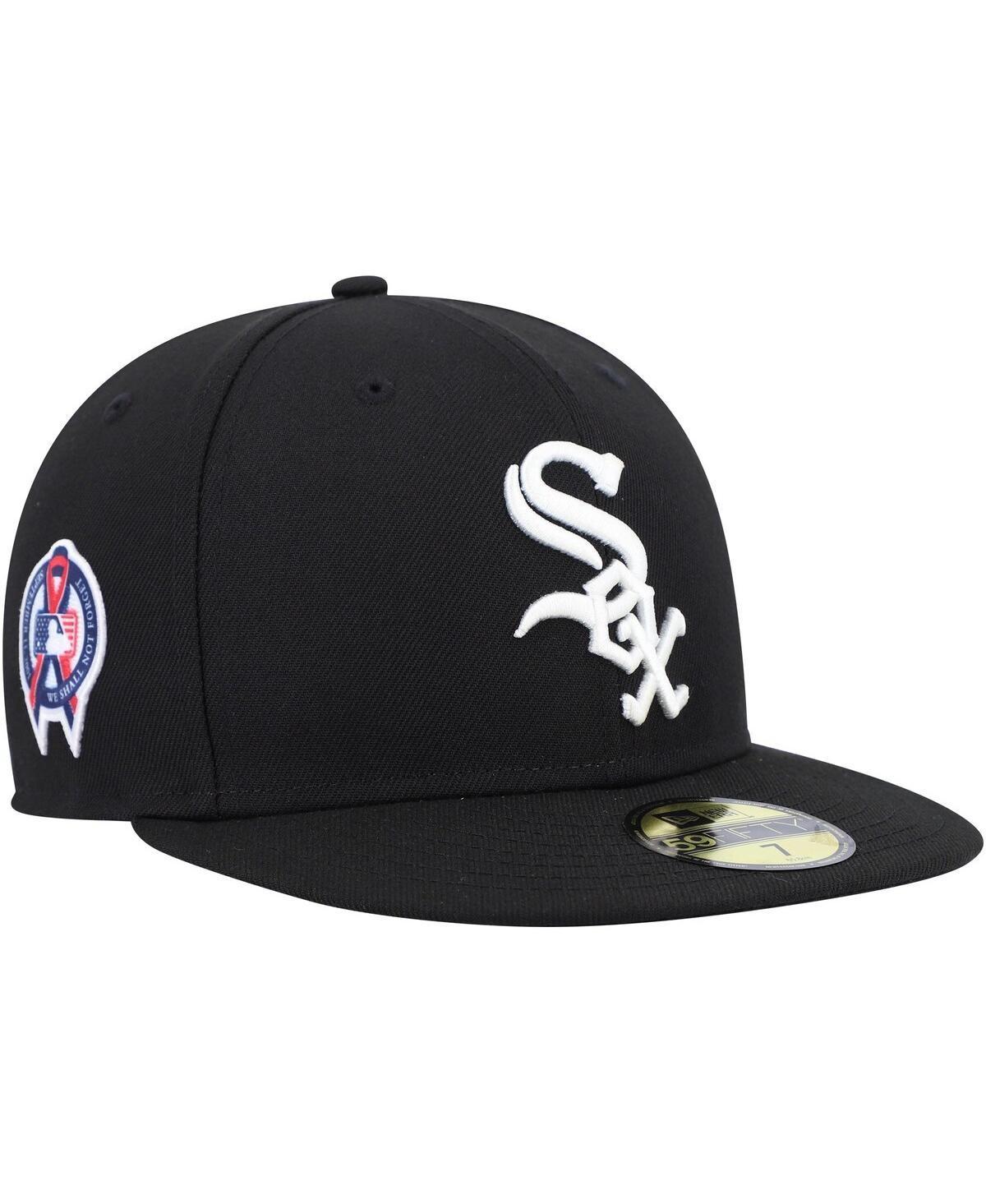 Mens New Era Black Chicago White Sox 9/11 Memorial Side Patch 59FIFTY Fitted Hat Product Image