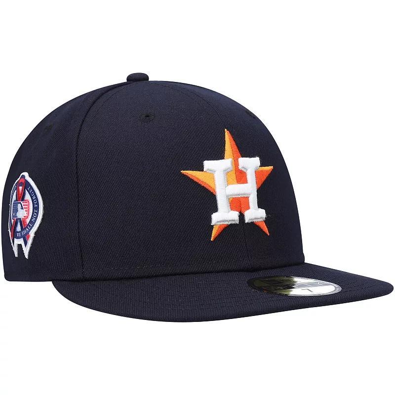 Mens New Era Houston Astros 9/11 Memorial Side Patch 59FIFTY Fitted Hat Blue Product Image