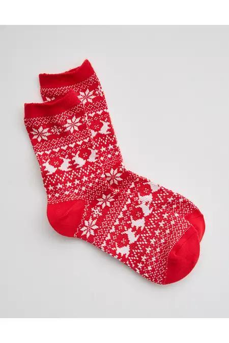 Aerie Fairisle Brushed Crew Socks Women's Product Image