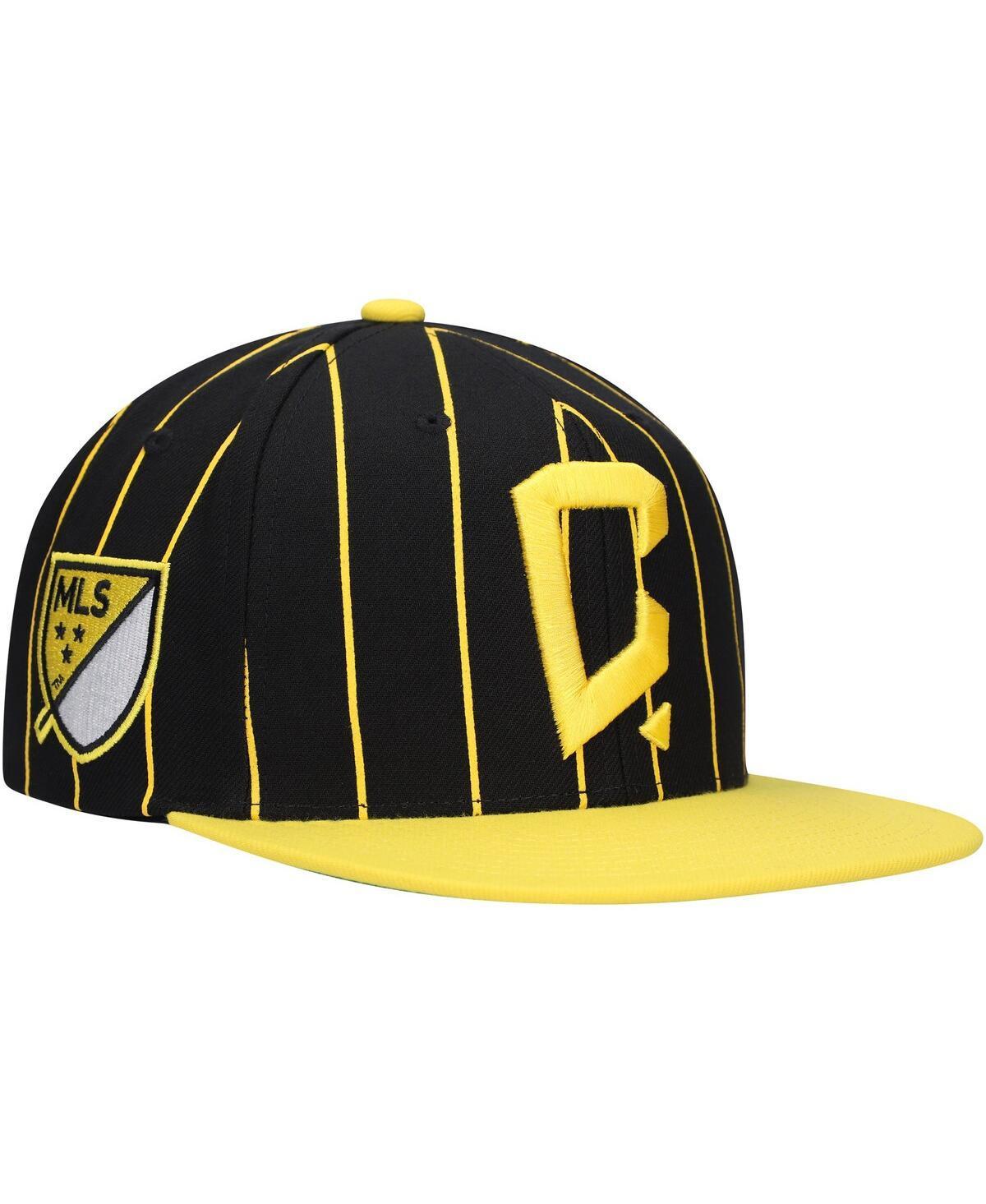 Mens Mitchell & Ness Black Columbus Crew Team Pin Snapback Hat Product Image