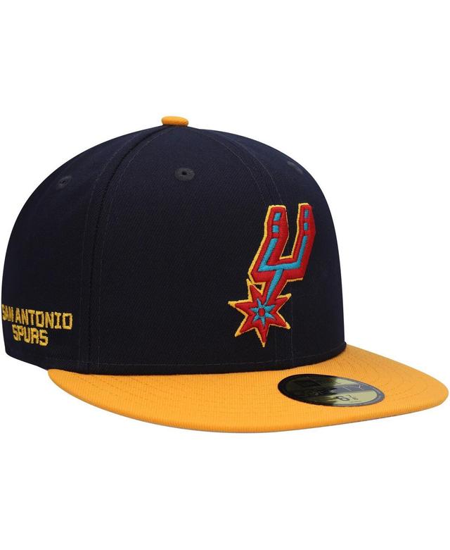 Mens New Era Navy San Antonio Spurs Midnight 59FIFTY Fitted Hat - Navy Product Image