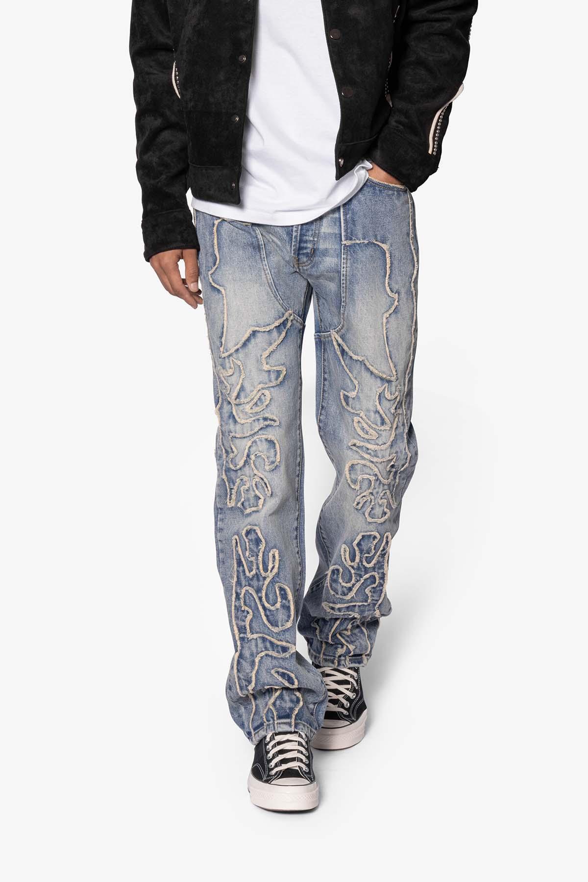 V691 Western Baggy Denim - Blue Product Image