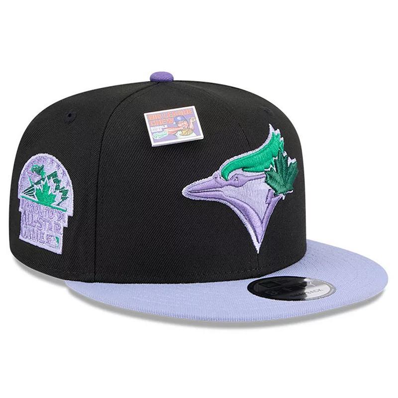 Mens New Era Black/Purple Toronto Blue Jays Grape Big League Chew Flavor Pack 9FIFTY Snapback Hat Product Image