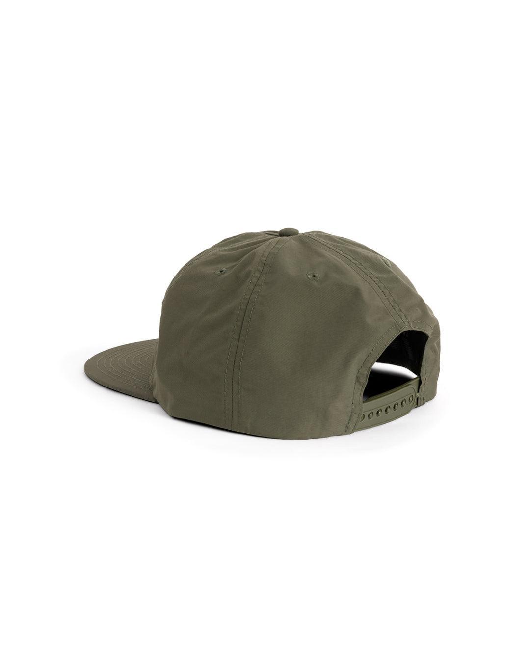 Wordmark Nylon Snapback - Army Green Unisex Product Image