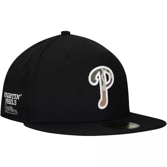 Mens New Era Philadelphia Phillies Troop Chant Camo Undervisor 59FIFTY Fitted Hat Product Image