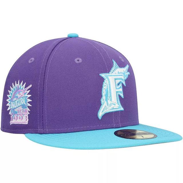 Mens New Era Purple Florida Marlins Vice 59FIFTY Fitted Hat Product Image