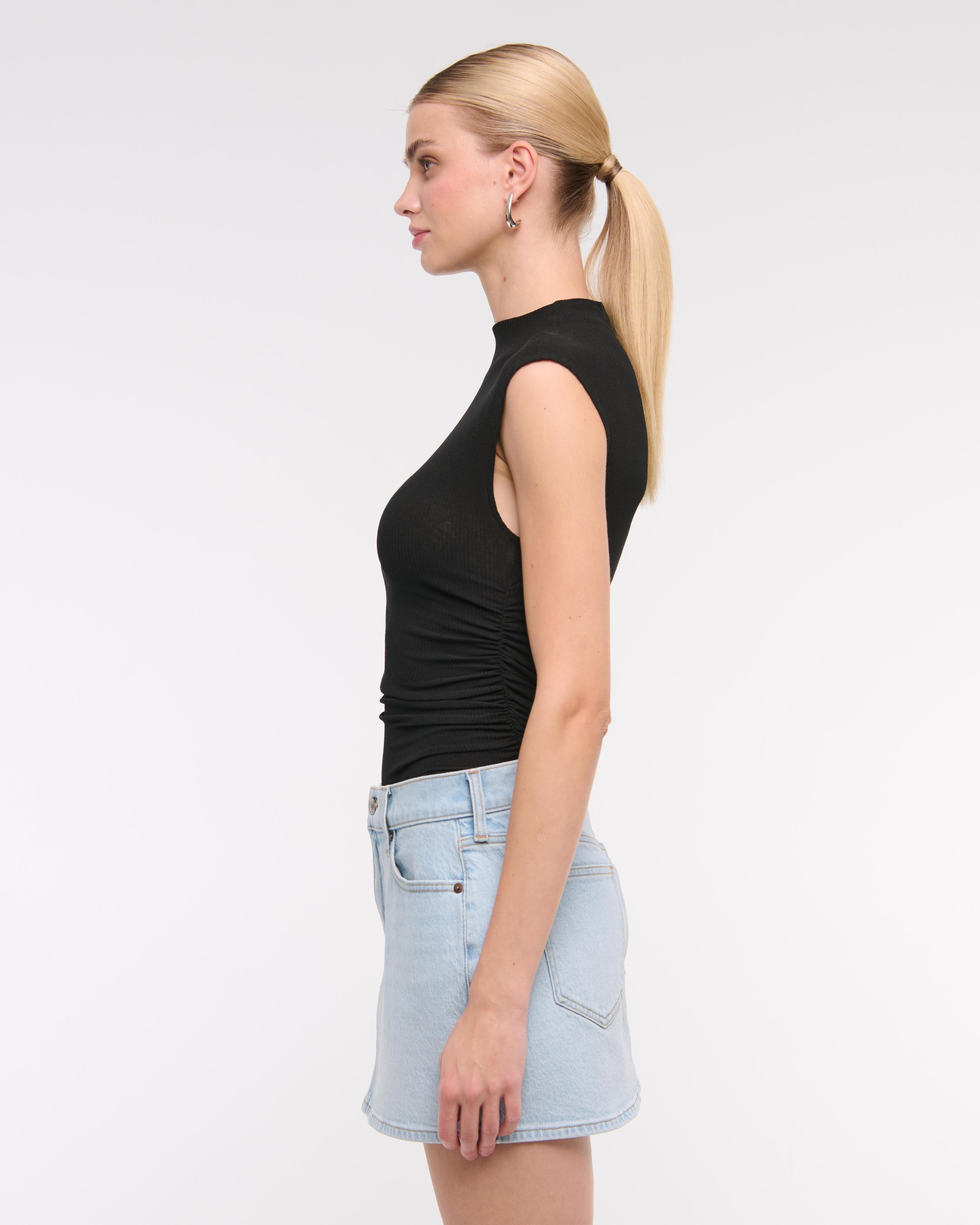 Mid Rise Denim Mini Skirt Product Image