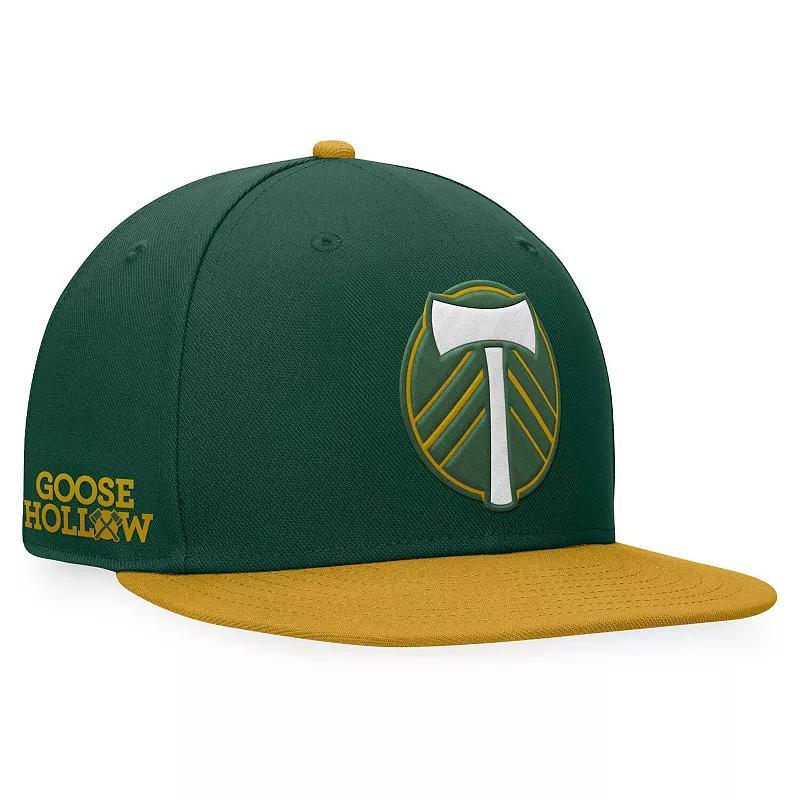 Mens Fanatics Branded /Gold Portland Timbers Downtown Snapback Hat Product Image