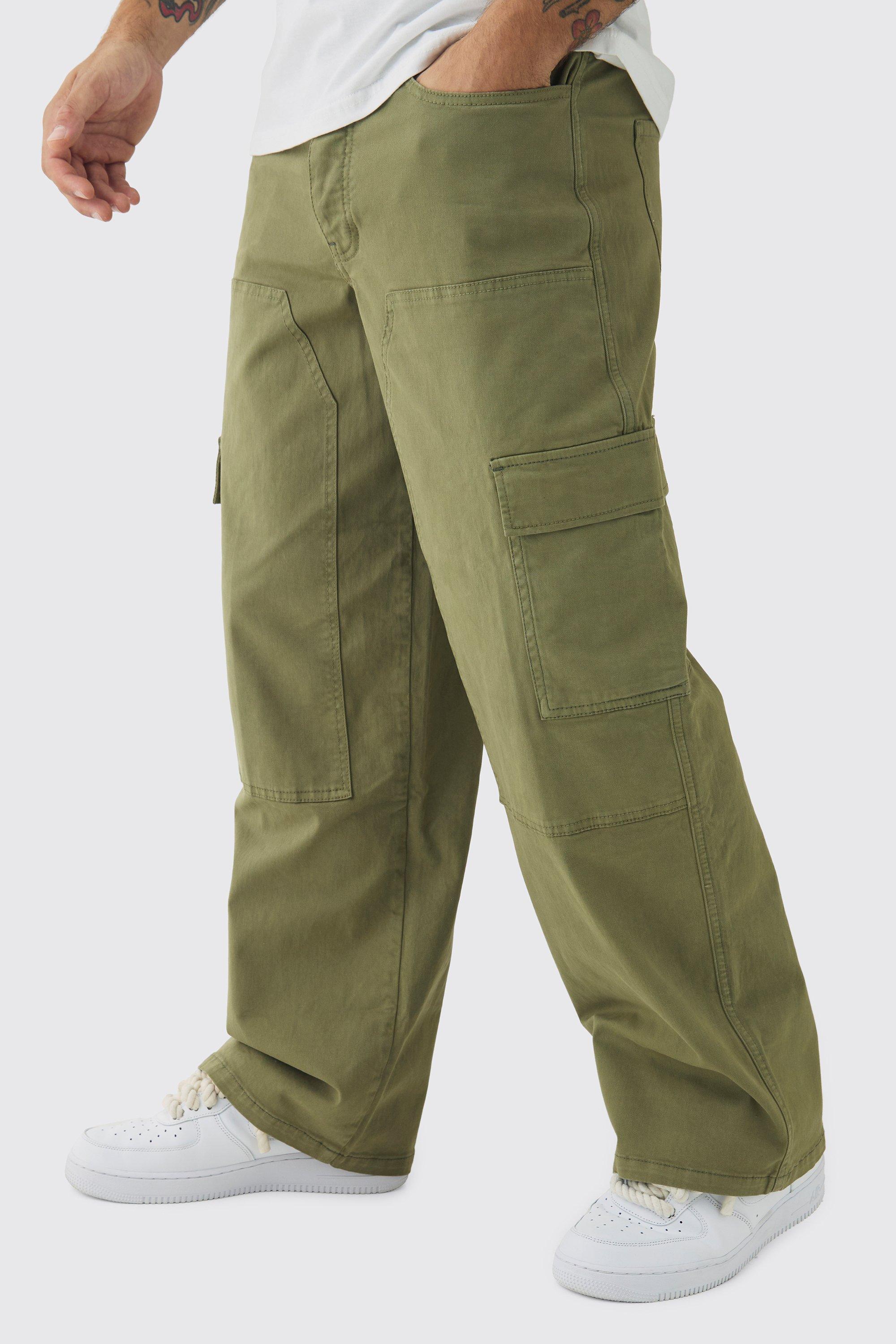 Baggy Twill Overdye Carpenter Cargo Pants | boohooMAN USA Product Image