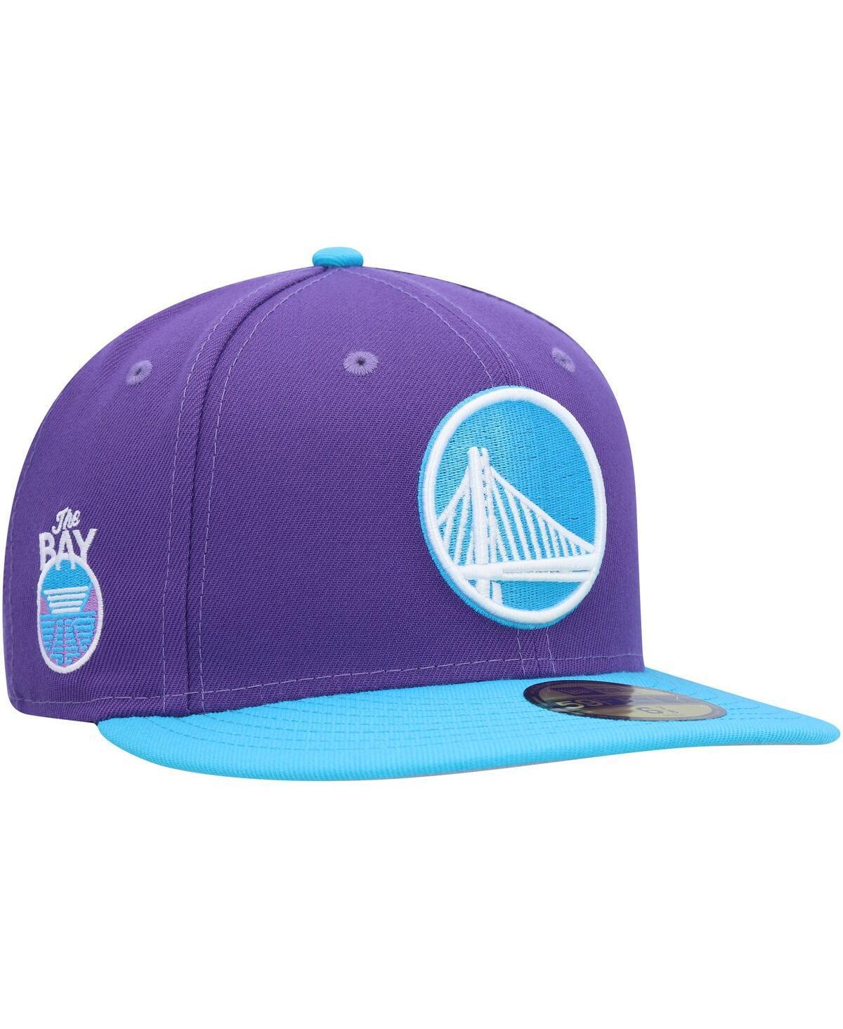 Mens New Era Purple Golden State Warriors Vice 59FIFTY Fitted Hat Product Image