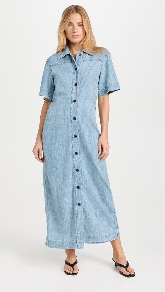 Another Tomorrow Chambray Bias Shirt Dress | Shopbop Product Image