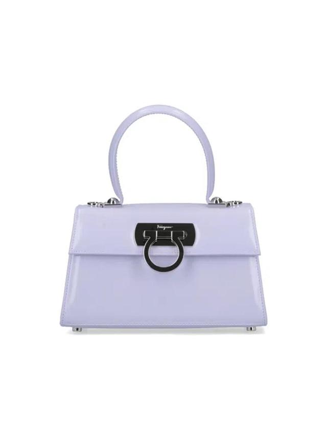 Ornament Gancini Handbag In Purple Product Image