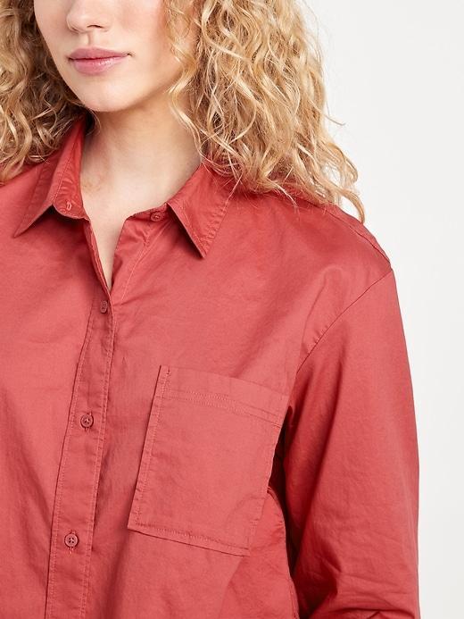 Button-Down Crop Shirt Product Image