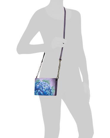 Leather Peony Crossbody With Interior Organization for Women | Leather/Metal Product Image