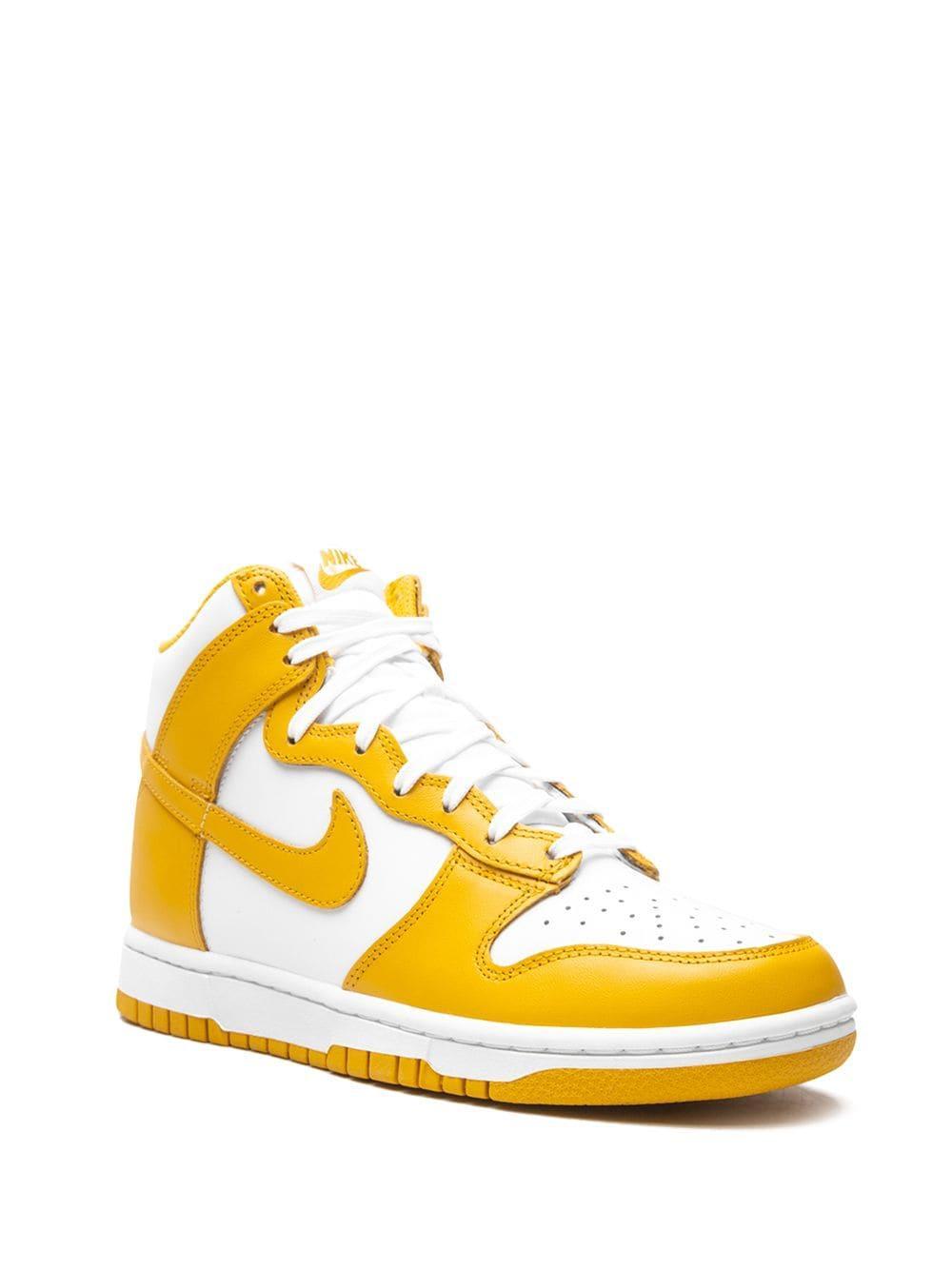 Dunk High "dark Sulfur" Sneakers In Yellow Product Image