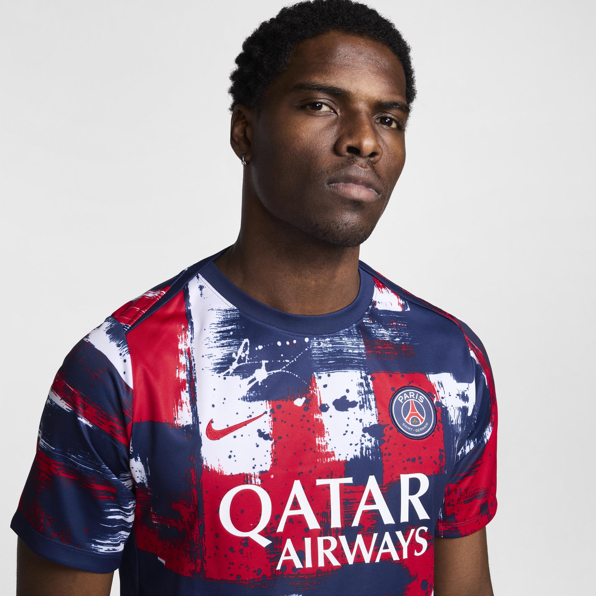 Paris Saint-Germain Academy Pro Home Nike Men's Dri-FIT Soccer Pre-Match Short-Sleeve Top Product Image