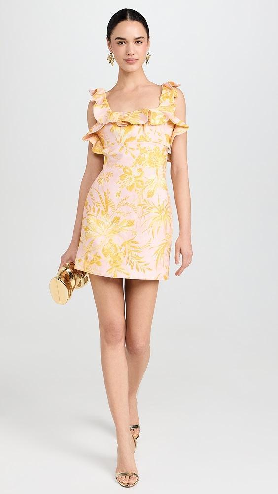 Zimmermann Golden Ruffle Mini Dress | Shopbop Product Image