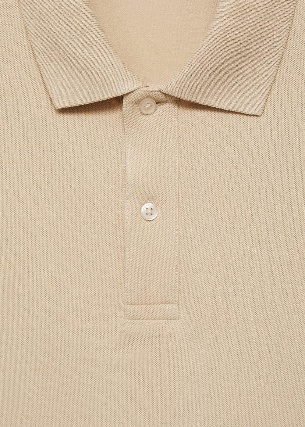 100% cotton pique polo shirt - Men | MANGO USA Product Image