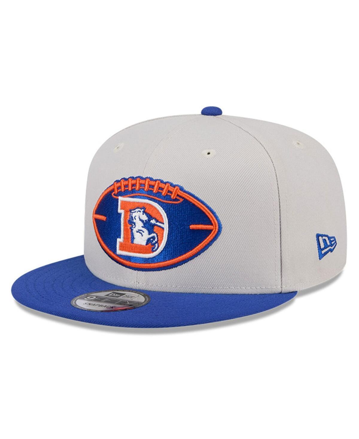 New Era Mens Stone Denver Broncos 2024 Sideline Historic 9FIFTY Snapback Hat - Stone, Royal Product Image