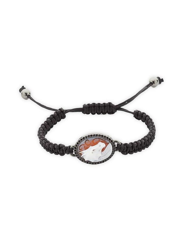 Mens Dragon Sardonyx & Cotton Braided Bracelet Product Image