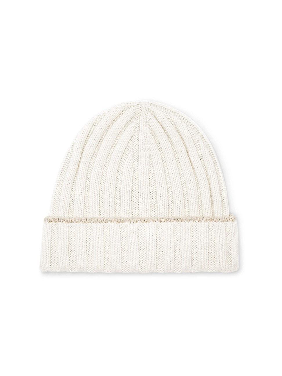 Mens Cashmere Rib Knit Beanie Product Image