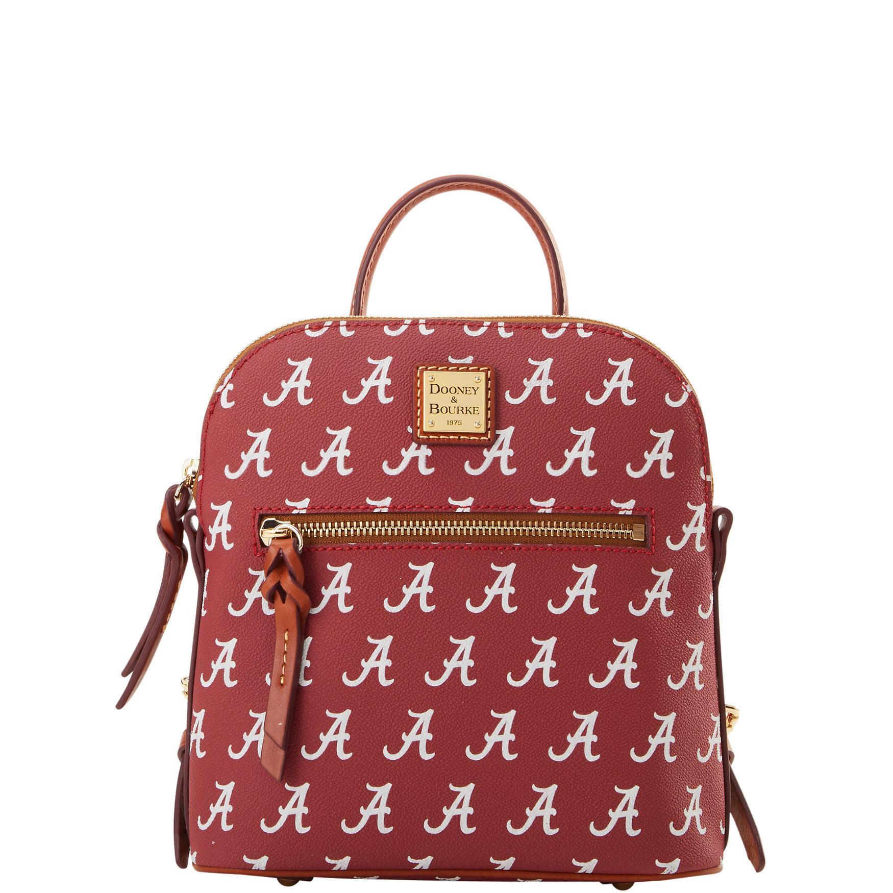 Dooney & Bourke Womens Collegiate University of Alabama Small Coated Cotton Backpack in Red Product Image