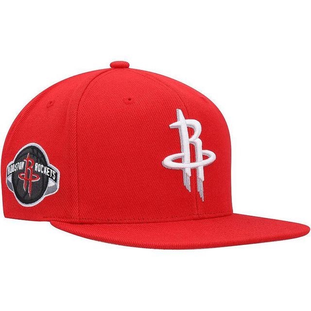 Mens Mitchell & Ness Houston Rockets Side Core 2.0 Snapback Hat Product Image