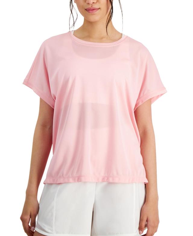 Id Ideology Womens Birdseye-Mesh Dolman-Sleeve Top, Created for Macys Product Image