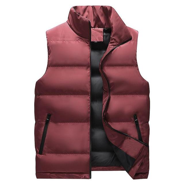 Mock Neck Zip-Up Puffer Vest Product Image