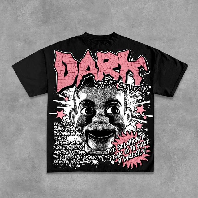 Darkstar - New Print Pattern - Fear Puppet & Face Fear Cotton T-Shirt Product Image