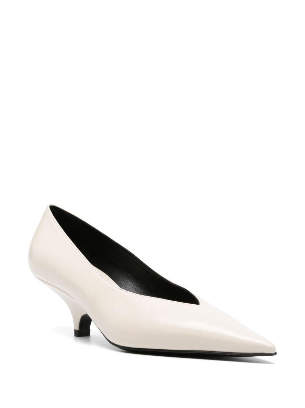 40mm The Wedge-heel Pump In White Product Image