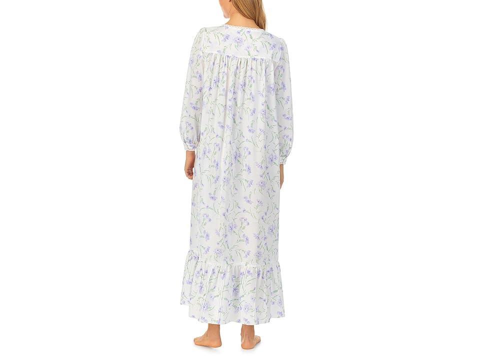 Eileen West Long Sleeve Button Front Robe (Lilac Floral) Women's Pajama Product Image