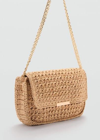 MANGO - Natural fiber shoulder bag - One size - Women Product Image