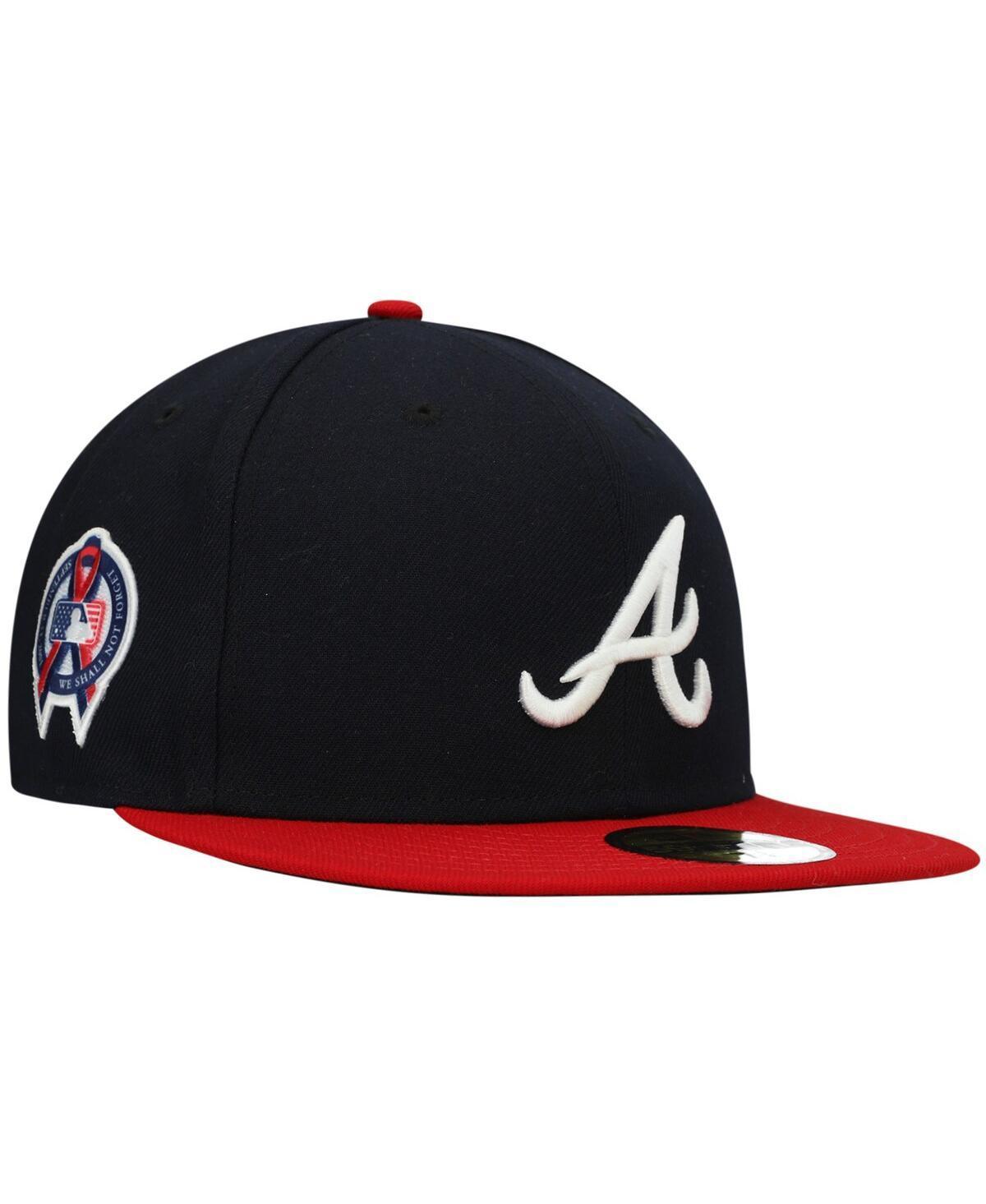 Men's New Era Navy Atlanta Braves 9/11 Memorial Side Patch 59FIFTY Fitted Hat Product Image