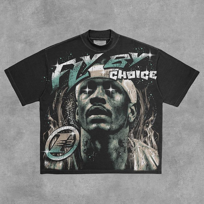 Vintage Fly By Choice Iverson Graphic Cotton T-Shirt Product Image