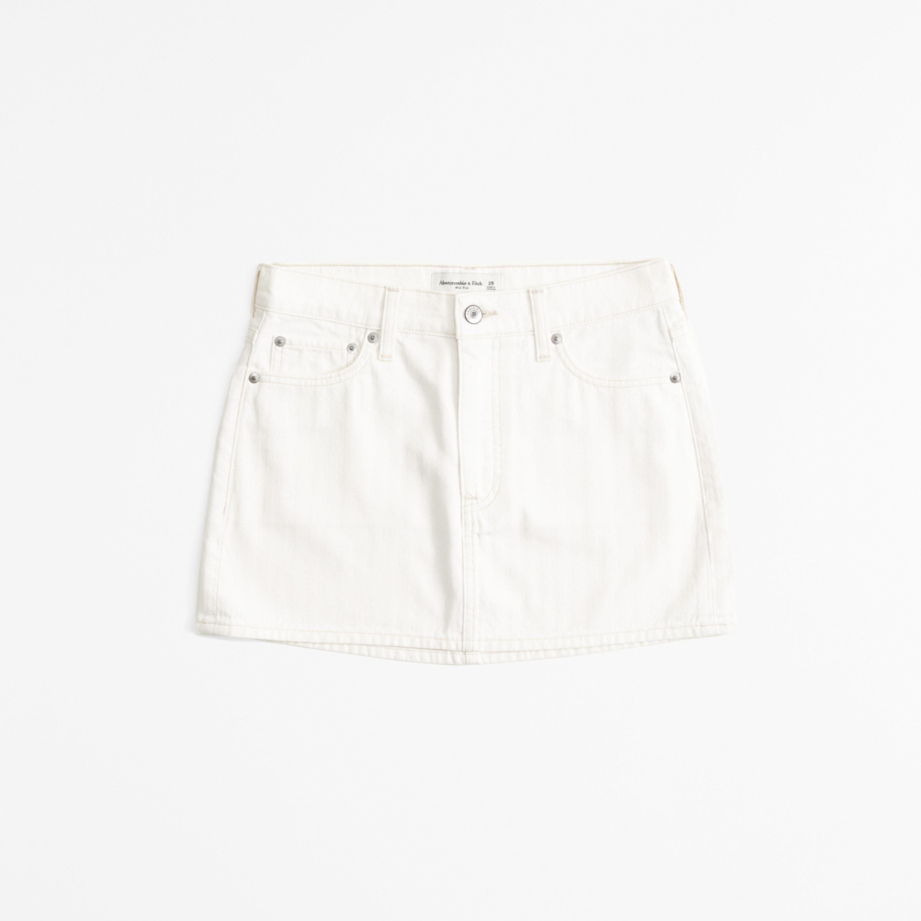 Mid Rise Denim Mini Skirt Product Image