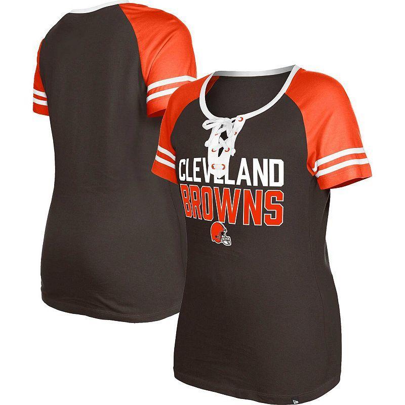 Womens New Era Cleveland s Raglan Lace-Up T-Shirt Product Image