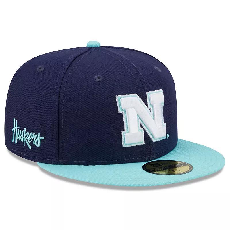 Mens New Era /Light Blue Nebraska Huskers 59FIFTY Fitted Hat Product Image