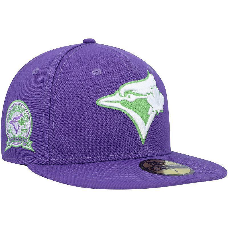 Mens New Era Purple Toronto Blue Jays Lime Side Patch 59FIFTY Fitted Hat Product Image