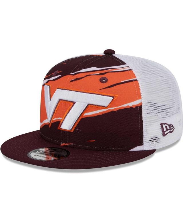 Mens New Era Maroon Virginia Tech Hokies Tear Trucker 9FIFTY Snapback Hat Product Image