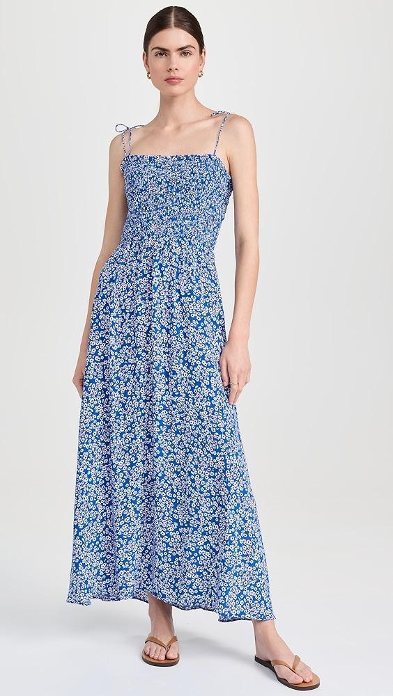 Madewell Smocked Tie Strap Midi Dress | Shopbop Product Image