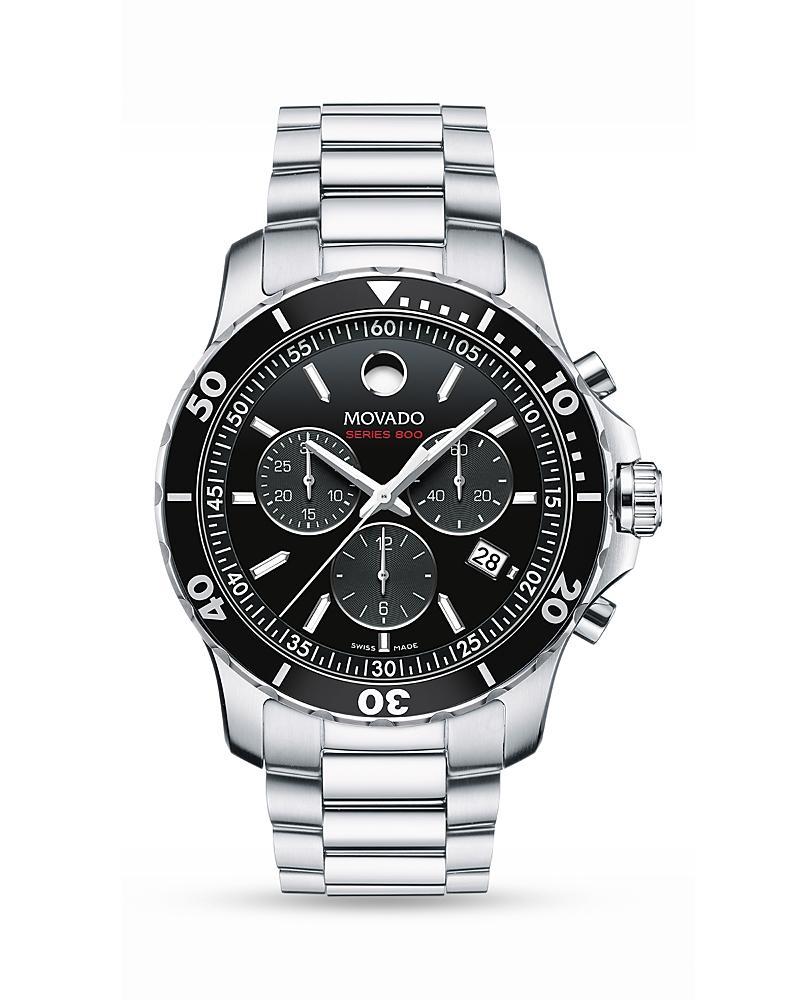 Men's Movado Series 800Â® Chronograph Watch with Blue Dial (Model: 2600141) Product Image